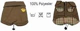 10" Brown Gilet Rainproof Dog Coat (no Hood)