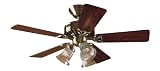 Hunter 20430 Antique Brass Core 42 The Beacon Hill Ceiling Fan, Blades and Light Included
