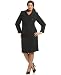 Plus-Size Skirts - Tahari by ASL Plus Size Suit, Asymmetrical Five-Button Skirt Navy 24W