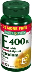 Nature's Bounty Vitamin E-400 IU,  Selenium 50 