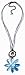 Hush! Ladies 16 Bright Blue Single Flower Necklace On Double Stranded Pale Blue Cord With 3 Extender- Florence Collection