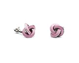 Double Ended Pink Enamel Knot Cufflinks
