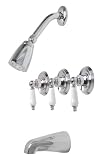 Premier 204345 Ashbury Three-Handle Tub & Shower Faucet, Chrome