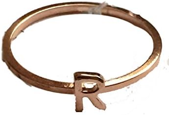 kate spade New York Saturday Rose Gold Initial Ring Letter R Size 7