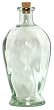 Spanish Recycled Glass Vase Bottle with Cork 8.25"H 32oz Set / 2