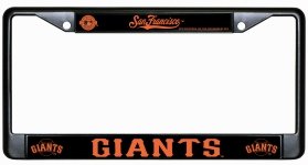 San Francisco Giants Black Metal License Plate Frame