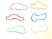 Shaped Rubber Bands Bracelets 12Pack Cars