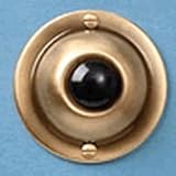 Round Doorbell Button, 1 3/4 Antique Brass