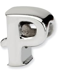 Reflections (tm) Sterling Silver Letter P Bead / Charm