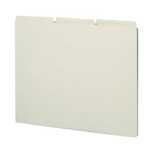 Smead Pressboard Guide, Letter, 25 point, 1/3 Cut Plain Tab, 100 per Box (50334)