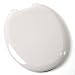 Comfort Seats C1B3R4S-80 EZ Close Deluxe Plastic Toilet Seat, Round, Silver