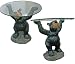 Willie Black Bear Holding Glass Coffee End Table, 22-inch