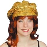 70s Style Sequin Hat - Gold