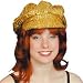 70s Style Sequin Hat - Gold
