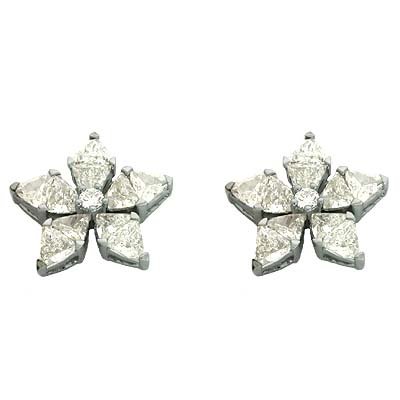 14k White 2.27 Ct Diamond Earrings
