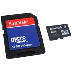 TransFlash Micro SD + Adapter 8GB SanDisk f�r LG P7200 U8500 KE970 Shine KE820 KU800 Chocolate UMTS L600V U880 KU990 Viewty KS20 KE800 KF600 venus KU580 Chocolate Multimedia KS360 Etna KC910 Renoir KF510 KF700 KF750 Secret KE850 Prada HB620 HB620T KC550 KE500 KE590 KE770 KF300 KF310 KF600 KF900 Prada