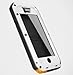 LUTB Luxury Aluminum Metal Extreme Shockproof Dirt/Dust Proof Special-design Gorilla Glass Cover Case for Apple IPhone 5c - White