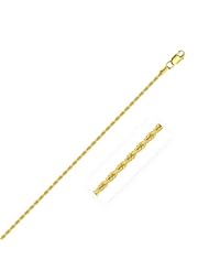 1.5mm 14K Yellow Gold Solid Rope Chain