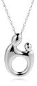 Sterling Silver Mother and Child Pendant by Janel Russell, 18"