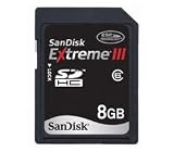 8GB SDHC ,8 GB SD HC EXTREME III Speicherkarte Sandisk