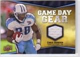 2009 Upper Deck Game Day Gear #CJ Chris Johnson - Tennessee Titans (Piece of Authentic Game-Worn Jersey ) (Football Cards)