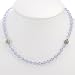 EXP Handmade Lavender Crystal & Antiqued Silver Beaded Necklace
