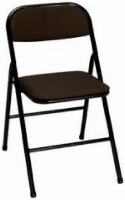 Cosco Inc 14-850-CON6 Black Folding Chair with Soft Padded Fabric Seat and Back (Pack of 6)
