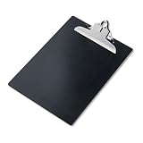 Plastic Clipboard, Antimicrobial & Recycled, Letter/A4, Opague Black, EA SAU21603
