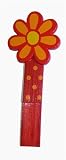 Kitchen & Housewares : Fun and Funky Flower Shaped Wooden Bookmark. Styled in Bright, Vibrant Colours to Encourage the Enjoyment of Reading - Ideal Children's Gift, Great for a Birthday Presents, Party Bag or Well Done Reward. P&P Only £2 - Sent Same Day.