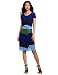 BCBGMAXAZRIA Women's Noah Round Neck Striped Dress