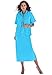 Roamans Women's Plus Size Peachskin Shift Jacket Dress