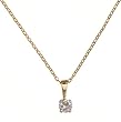0.1 Carat Diamond Pendant Necklace in 9ct Yellow Gold 46 cm