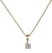 9ct Yellow Gold 10pt Single Stone Diamond Pendant on 18