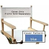 Director's Chair Seat Cover - Frame sold Separatel (Blue Solid)