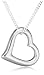 Silver Ladies P0701 Sculptured Heart Pendant