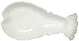 White Lobster Ceramic Pottery Small Server Set of Two 12 White Lobster Ceramic Pottery Small Server Set of Two 12