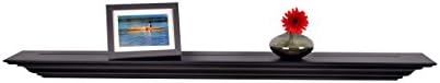 WELLAND 36 Inch X 3.25 Inch X 5.25 Inch Corona Crown Molding Wall Shelf Black