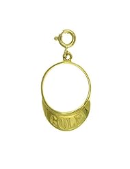Dazzlers Solid 14k Gold Golfers Cap Charm Pendant Available in three colors from jewelsberry (weights: 1.7 grams only)