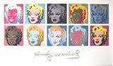 10 Marilyns on White Background Offset Lithograph by Andy Warhol. 54.75 inches width by 31.5 inches height. Highest Quality Art Poster Print