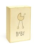 East of India Wooden Cream Storage Box - Baby
