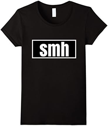 Smh black t shirt (slang shirt, urban slang t shirt) - Female Medium - Black