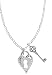 Boma Sterling Silver Heart Lock and Key Necklace, 16