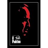 Godfather, il Padrino Movie (Brando Face, Red) Poster Print - 27x39