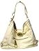 Oversize Horsebit Zipper Hobo Celebrity Style Bag Handbag Cream