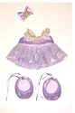 Purple Ballerina Outfit fits 12" Snuggl'ems, most Webkinz, Shining Star and 8" - 10" Make Your Own Stuffed Animals