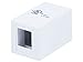 Monoprice Keystone Jack Surface Mount Box - 1-Port, Jack Not Included, UL Listed, TAA, Zip Tie Included, No Logo, White