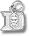 Duke Blue Devils Solid Sterling Silver ''D'' Basketball 3/8'' Pendant