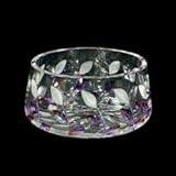 IMAGE OF Dale Tiffany GA80043 Lavender Leaf Decorative Crystal Bowl , 8-1/2-Inch by 4-3/4-Inch