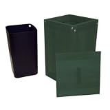 Prairie Leisure Design 91-007-191 Waste Receptacle with Liner - Hunter Green