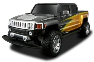 Childrens Toyshop  Toys : Hummer H3T in Grey and Gold (1:16 scale) Radio Controlled Car